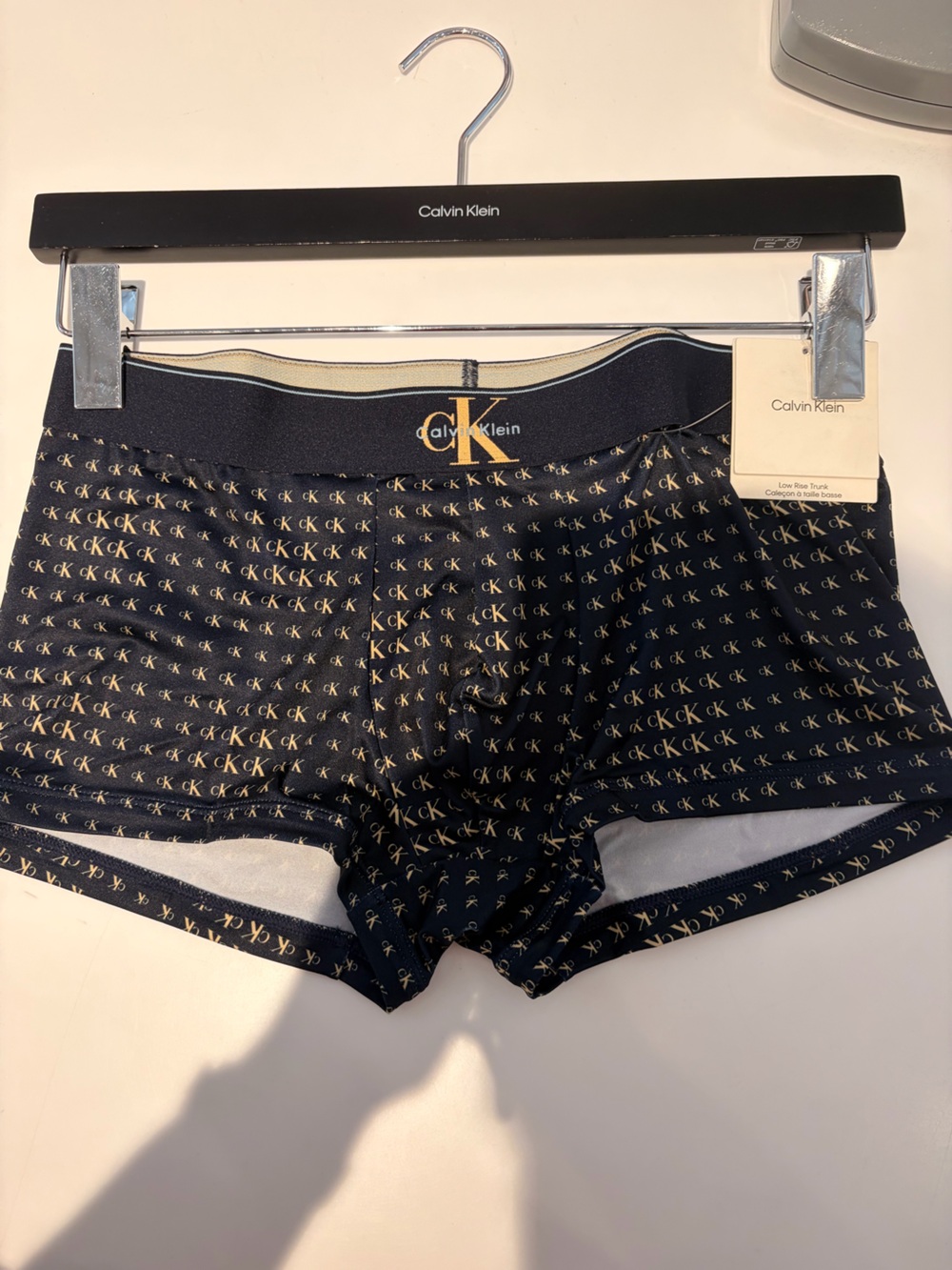 Calvin Klein  Men Microfiber Stretch steel low rise trunks black new